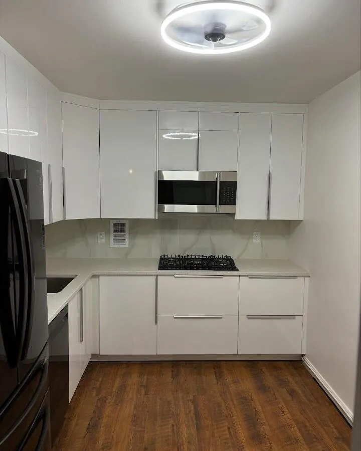 Renovated kitchen with quartz countertops in Odessa